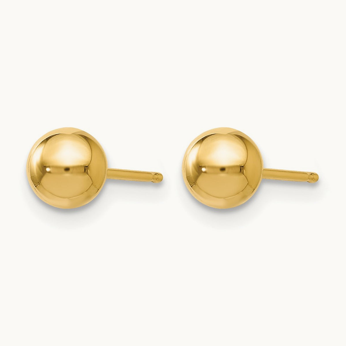 Polished Ball Post Earrings — 10K Yellow Gold, 5mm