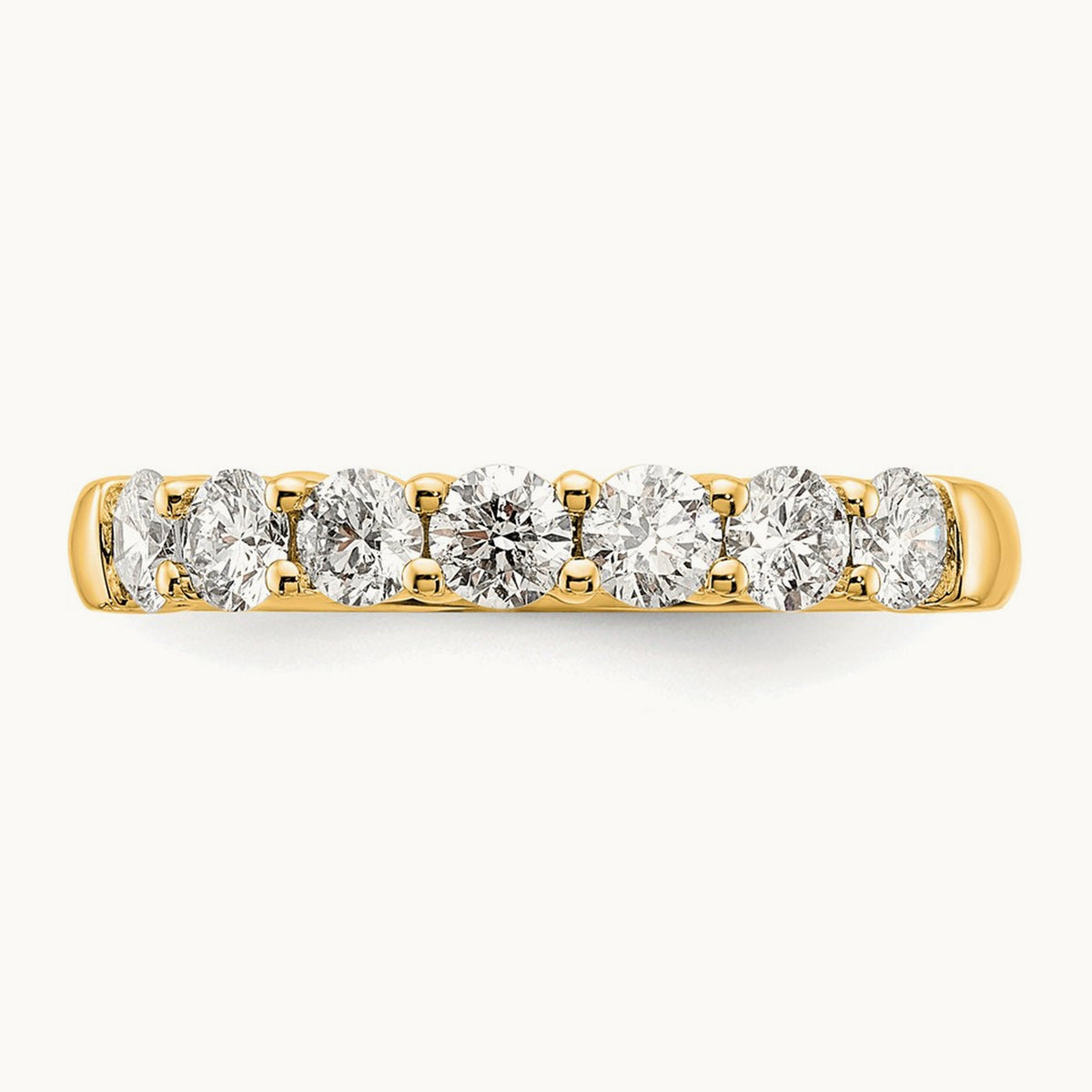7-Stone Diamond Band — 14K Yellow Gold, 7