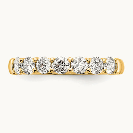 7-Stone Diamond Band — 14K Yellow Gold, 7