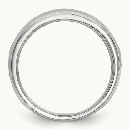 9-Stone Diamond Channel Band, 14K White Gold