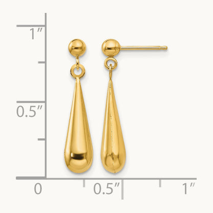 Madi K Teardrop Dangle Post Earrings, 14K