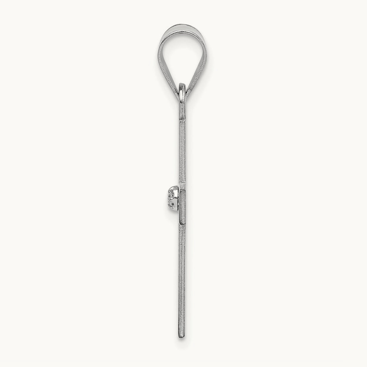 .02ct. Diamond Cross Pendant, 14K White Gold