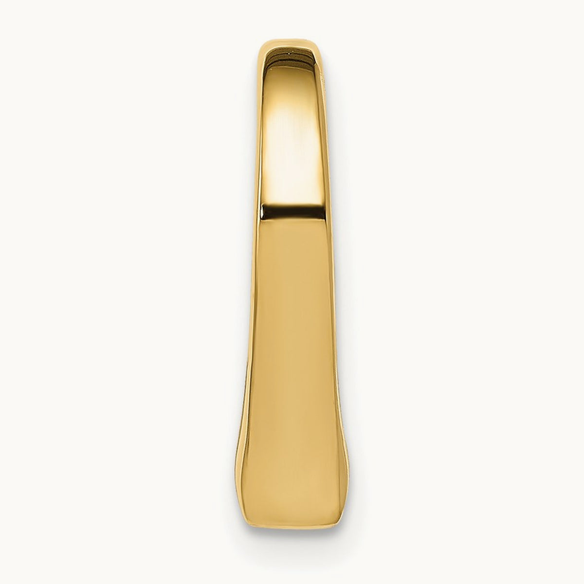 Polished Heart Chain Slide — 14K Yellow Gold, 15.5mm
