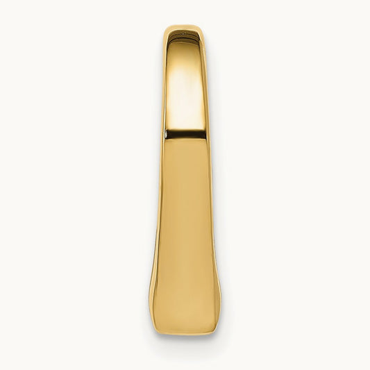 Polished Heart Chain Slide — 14K Yellow Gold, 15.5mm