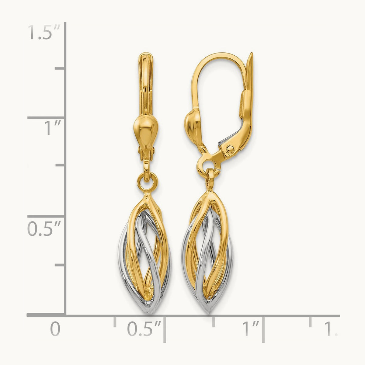 Polished Dangle Leverback Earrings — photo set