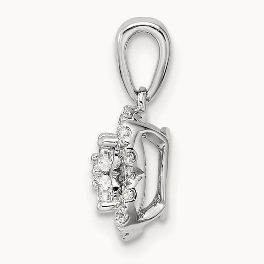 Square Halo Pendant, 0.50 ct tw Lab-Grown Diamond