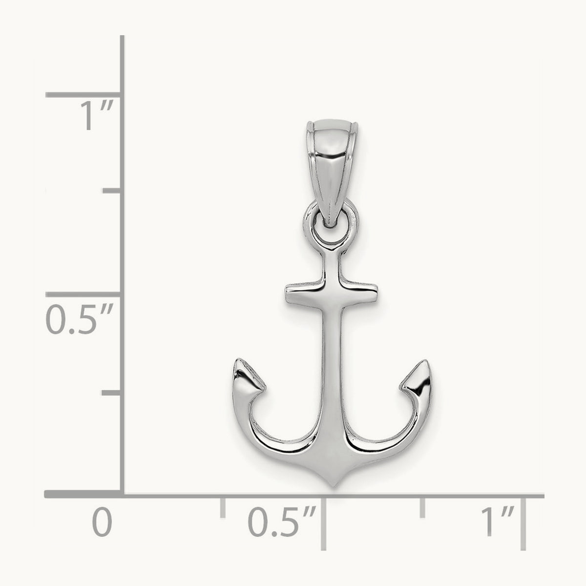 Anchor Pendant — 14K Yellow Gold
