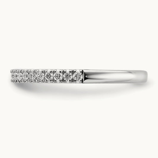 Wedding Band, 0.25 ct tw Lab-Grown Diamond — 14K White Gold