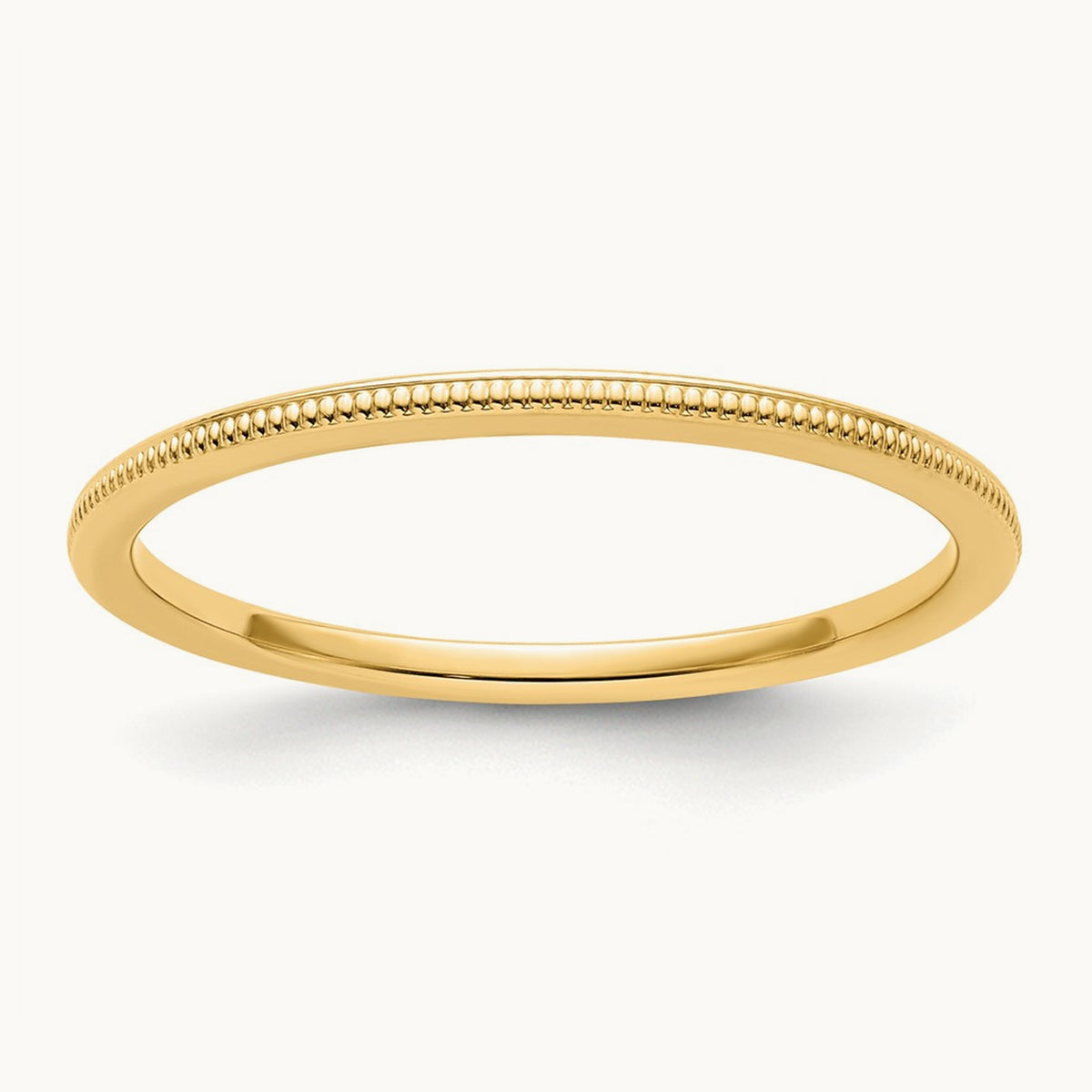 Milgrain Stackable Band — 10K Yellow Gold
