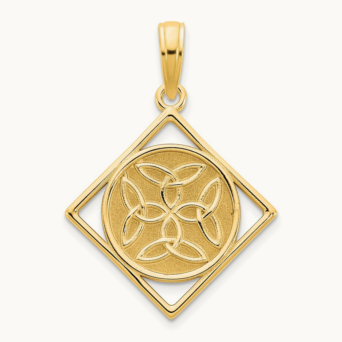 Fancy Celtic Knot Pendant, 14K Yellow Gold
