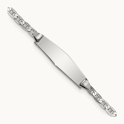 WG Soft Diamond Shape Anchor Link ID Bracelet, 14K