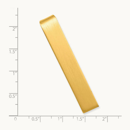 Kelly Waters Gold-plated Satin Engravable Tie Bar