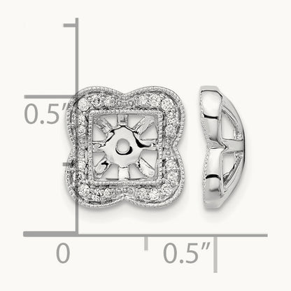 Diamond Earring Jackets, 14K White Gold
