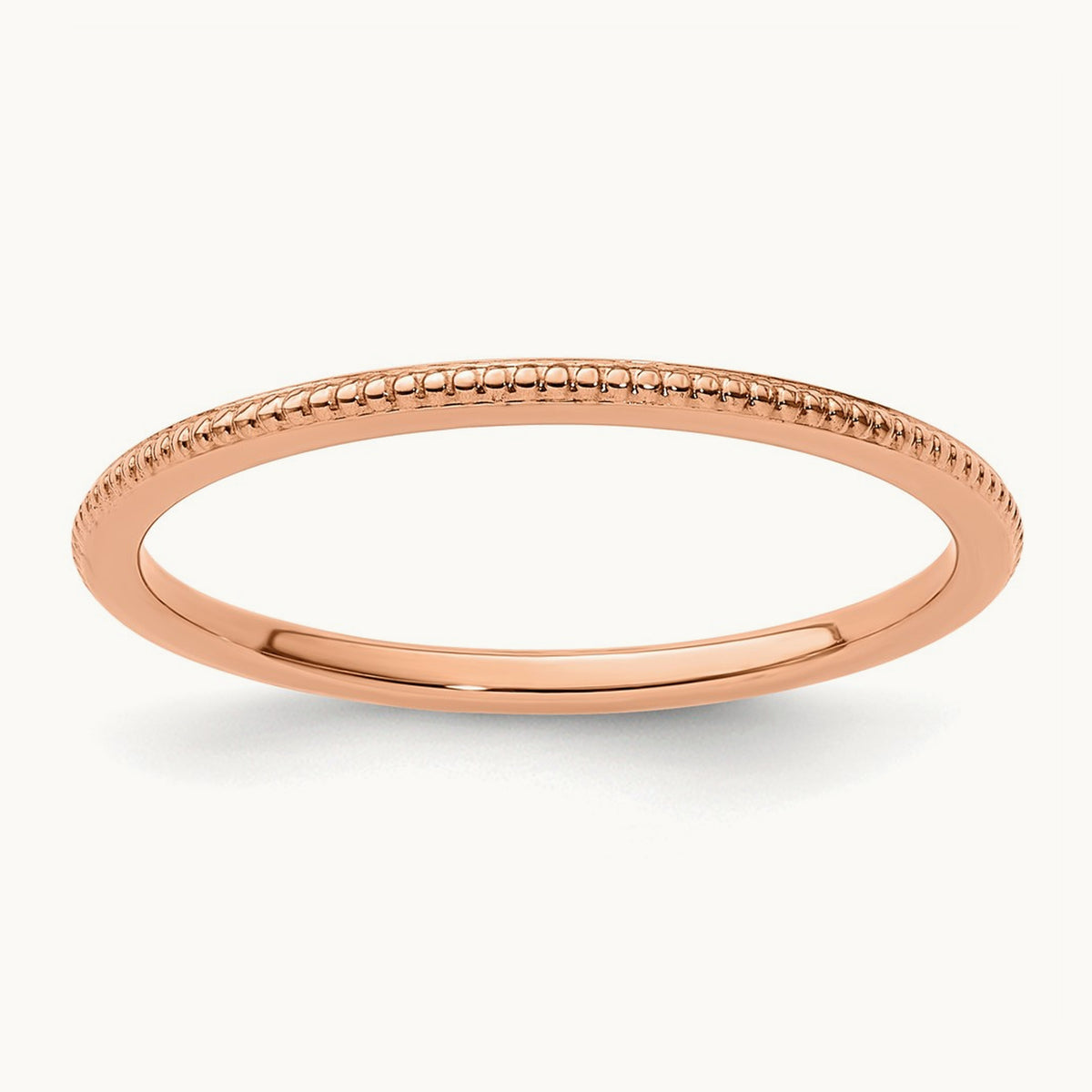 Bead Stackable Band — 10K Rose Gold