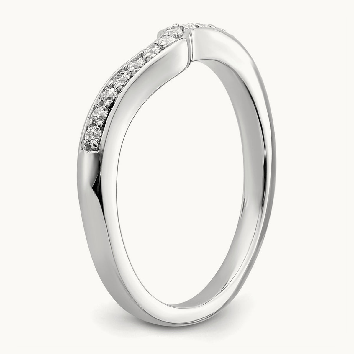 Contoured Band, 0.10 ct tw