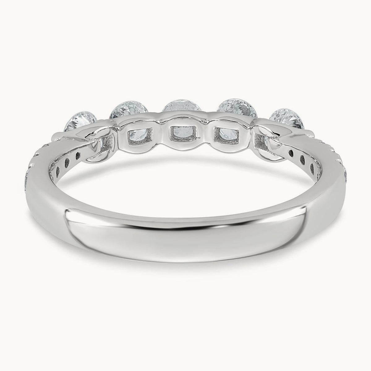 Round Shape Stones Wedding Band, 0.75-1.00 ct tw Lab-Grown Diamond