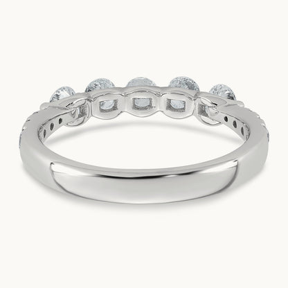 Round Shape Stones Wedding Band, 0.75-1.00 ct tw Lab-Grown Diamond