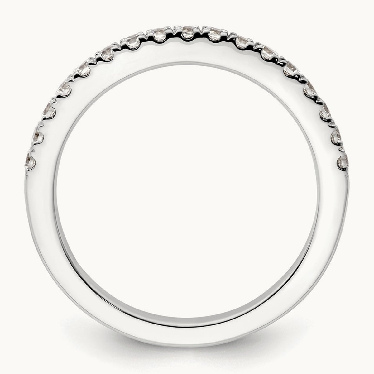 Diamond Wedding Band, 14K White Gold