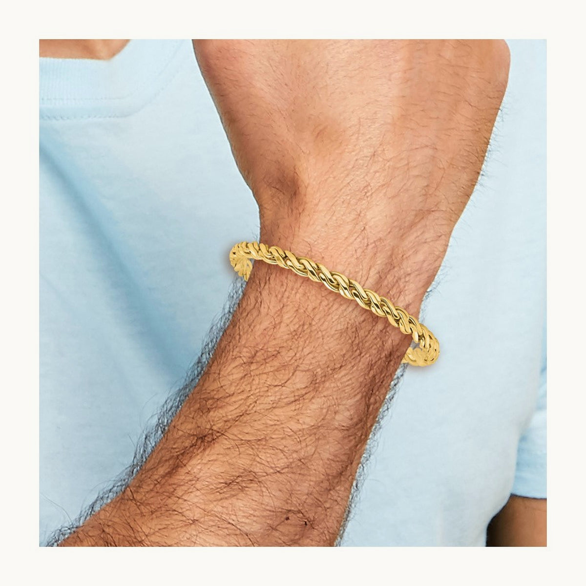 Polished Fancy Twist Bracelet, 14K