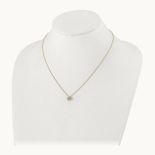 Bloom Pendant Necklace, 0.25 ct tw Lab-Grown Diamond — 18 in