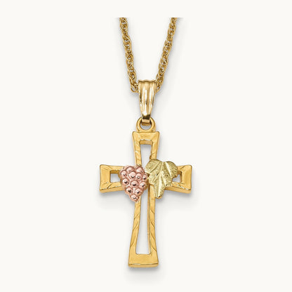 Black Hills Gold Cross Necklace