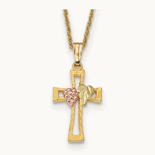 Black Hills Gold Cross Necklace