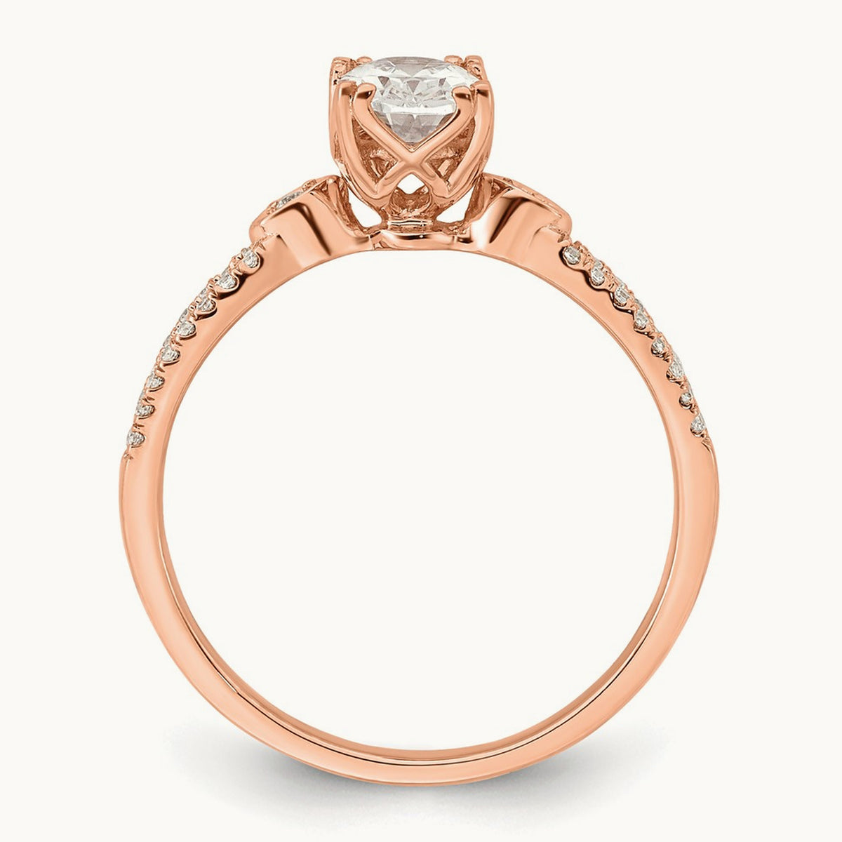 Oval Semi-Mount Engagement Ring — 3/4 ct, 7