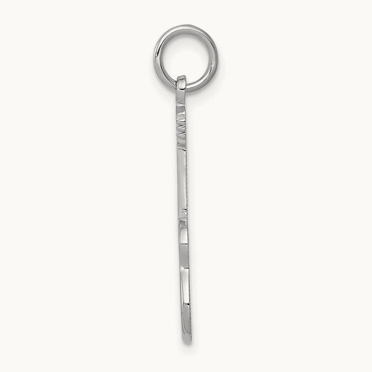 Guitar Charm, 14K White Gold