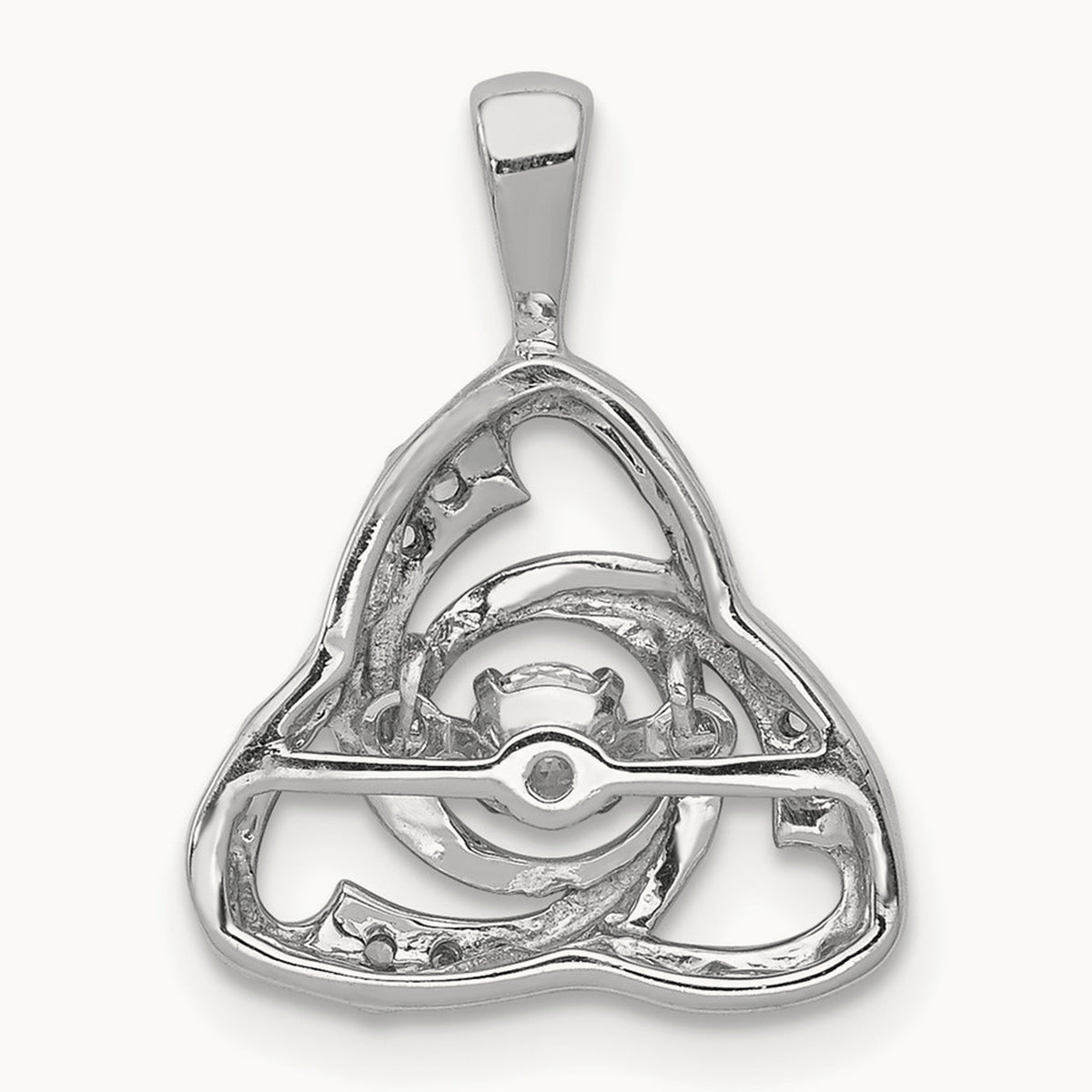 Vibrant Celtic Pendant, 0.20 ct tw Lab-Grown Diamond — 14K White Gold