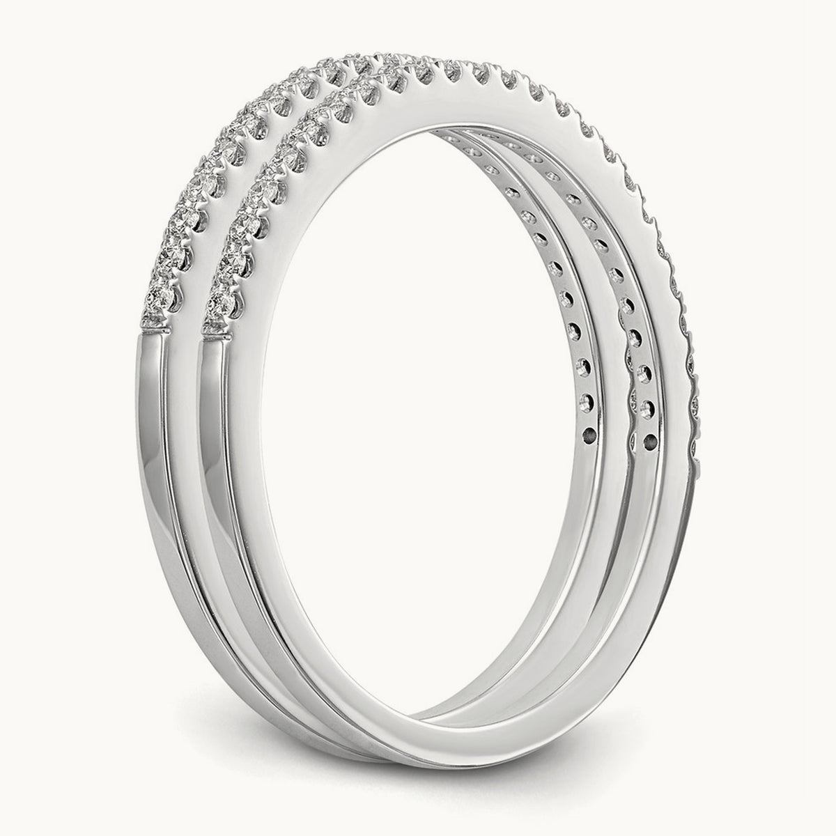 Set of 2 Wedding Bands, 0.25 ct tw Lab-Grown Diamond