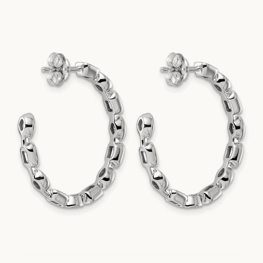 Post Emerald/Oval Hoop Earrings, 2.75-3.50 ct tw Lab-Grown Diamond