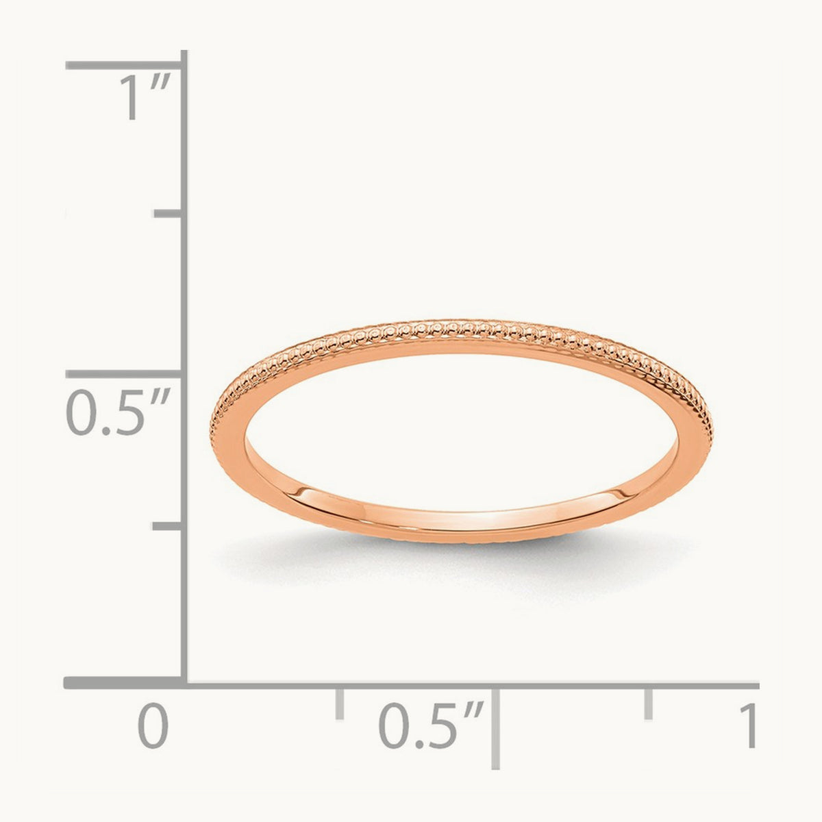 Bead Stackable Band — 14K Rose Gold