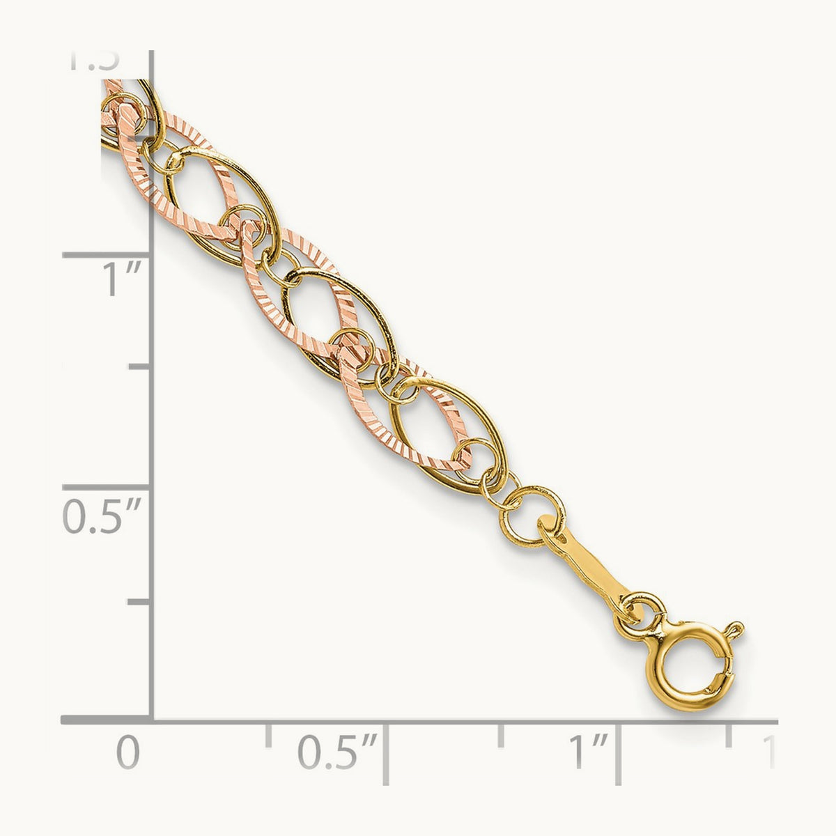 Oval Link Bracelet — 14K Two-Tone Gold