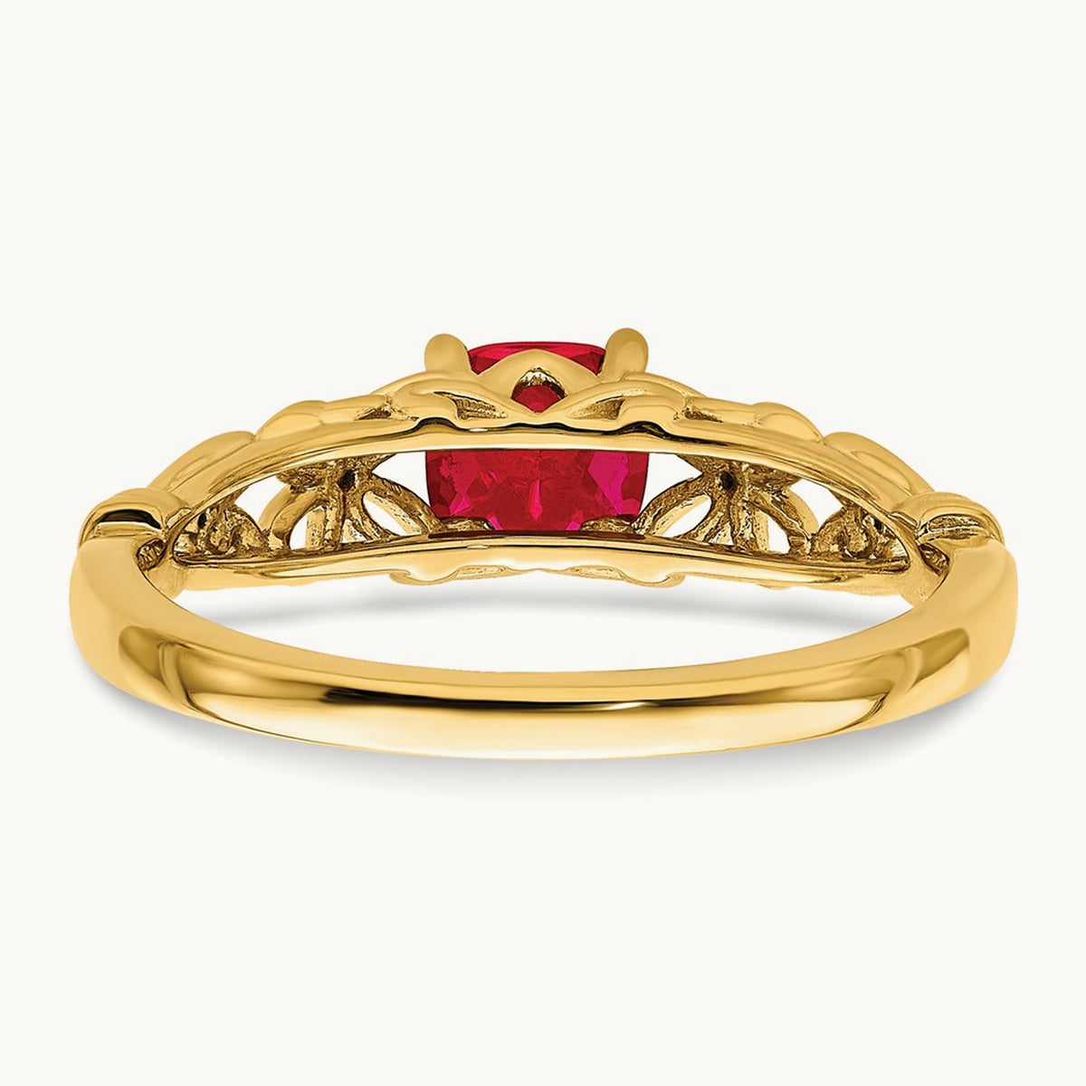 Polished Ruby and Diamond Ring — photo set