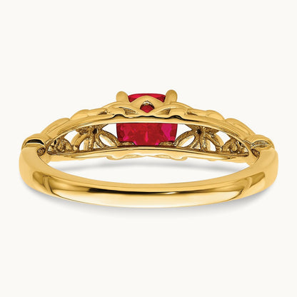 Polished Ruby and Diamond Ring — photo set