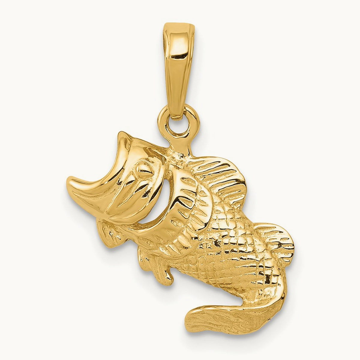 Small Fish Charm, 14K