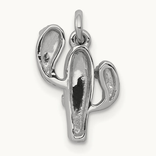 .03ct. Diamond Cactus Pendant, 14K White Gold