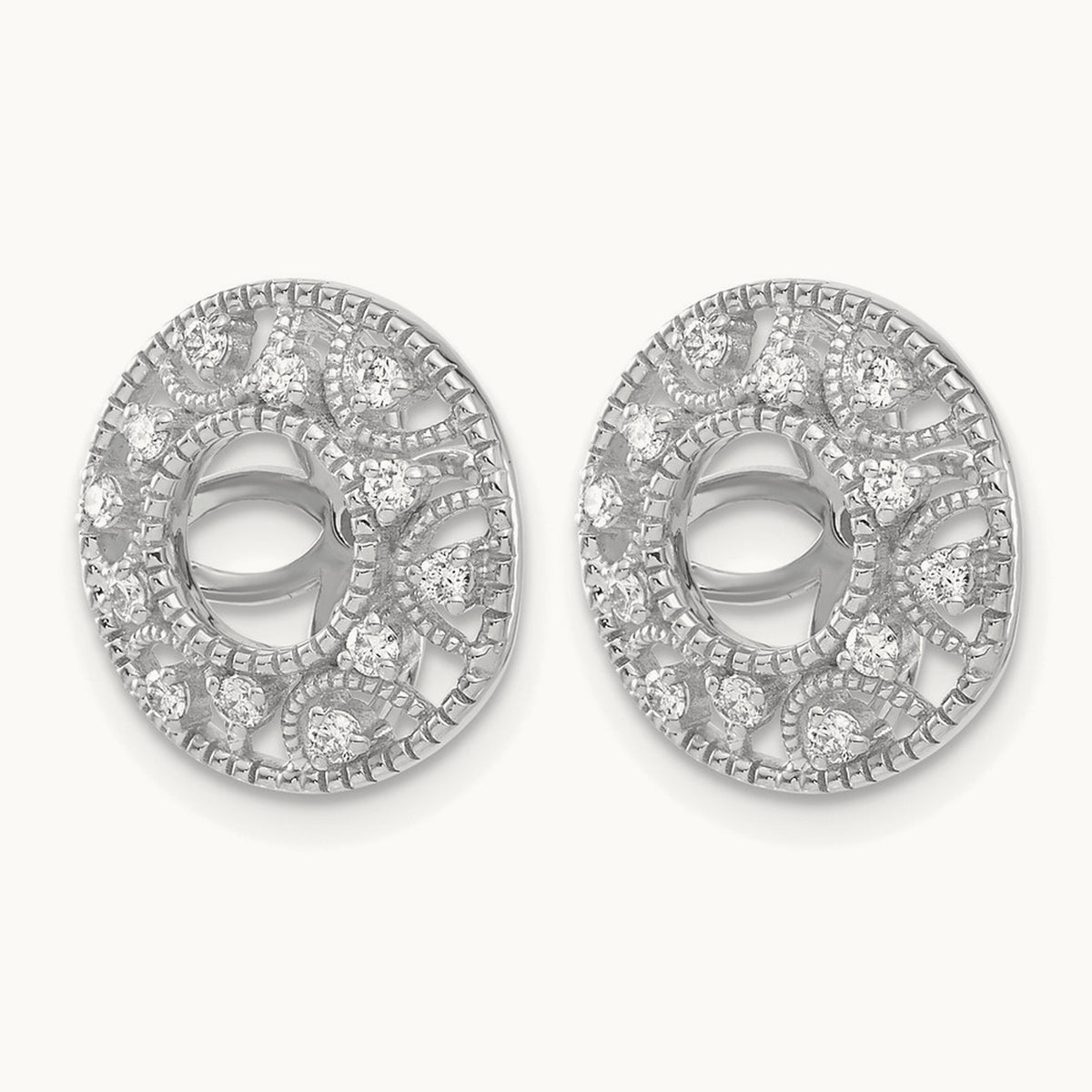 Diamond Earring Jackets — 14K White Gold