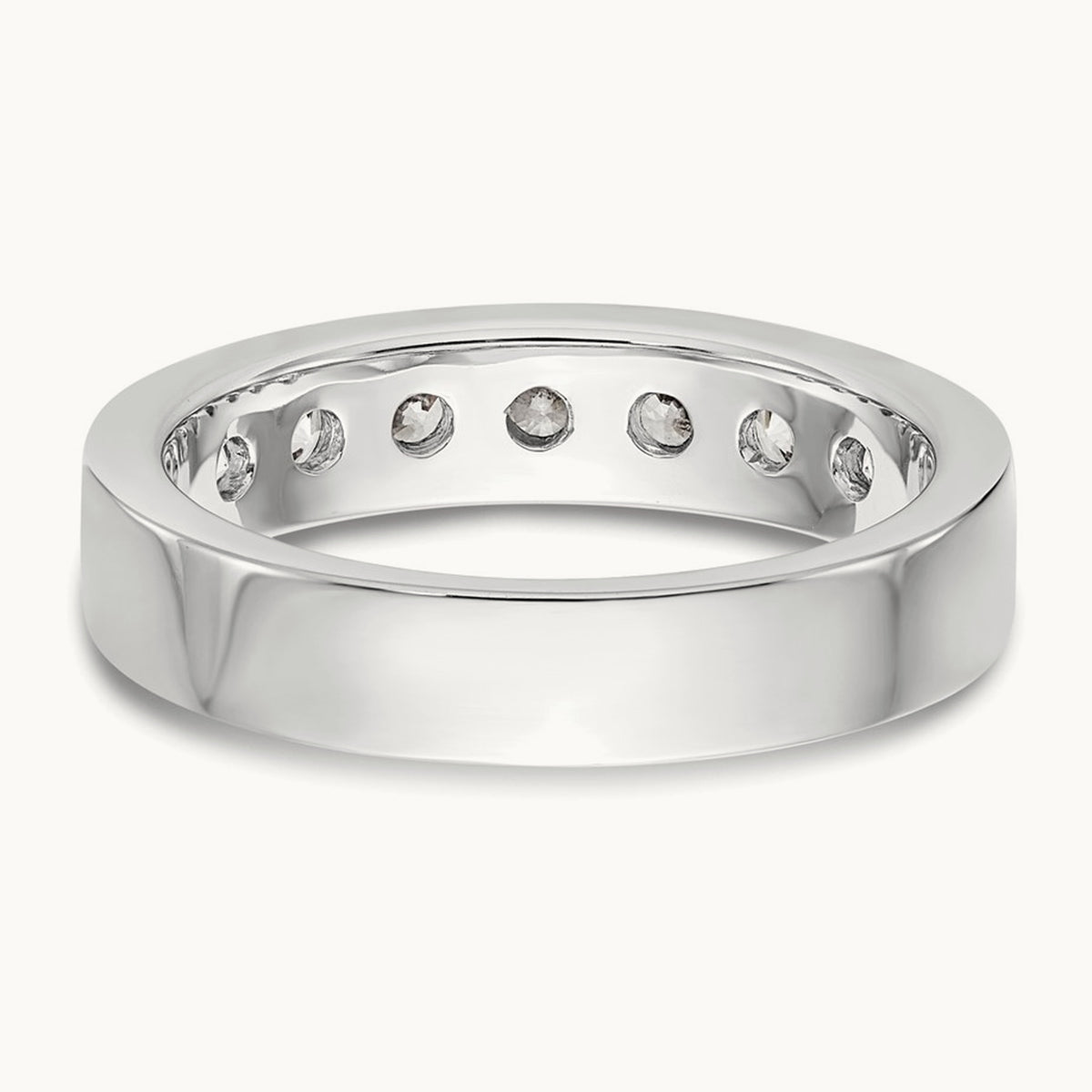 7- Stone Closed Channel Band Mounting, 3.1mm, 14K White Gold