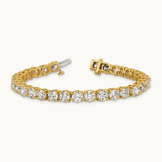 Tennis Bracelet, 16.00 ct tw Lab-Grown Diamond — 14K Yellow Gold