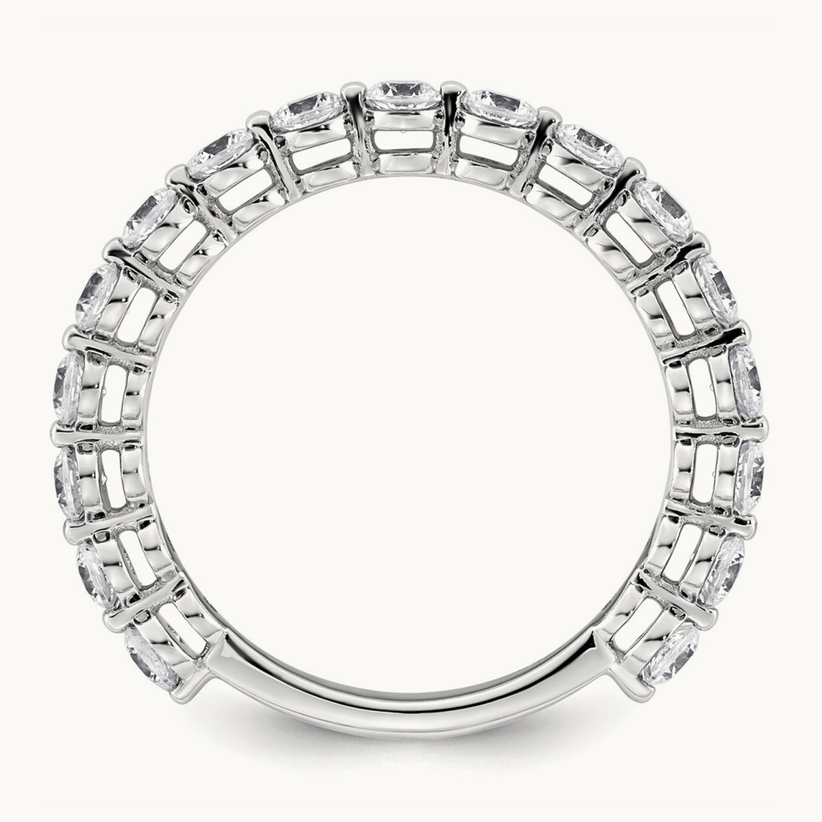 Wedding Band, 1.00 ct tw Lab-Grown Diamond — 14K White Gold