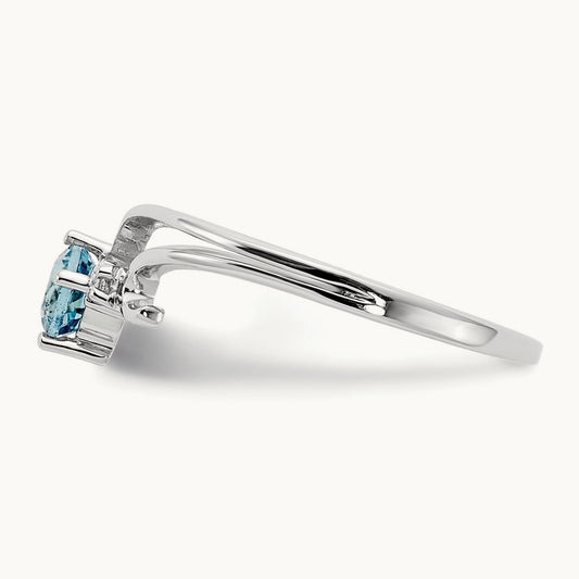 Blue Topaz AA Diamond ring — photo set
