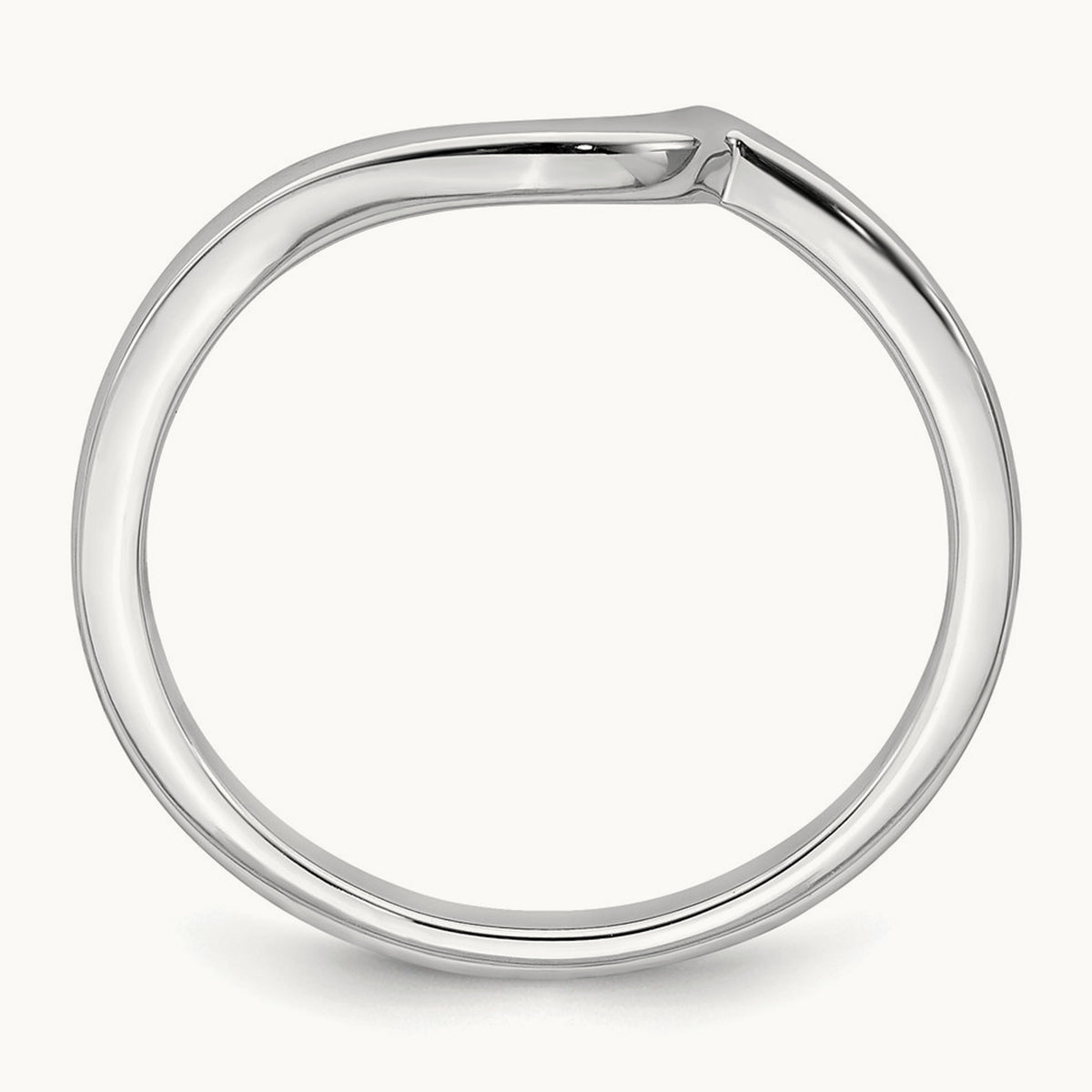 Contoured Band, 14K White Gold