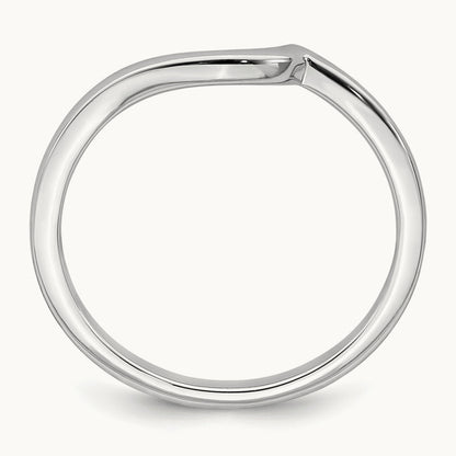 Contoured Band, 14K White Gold