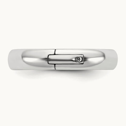 CLIQ Hinged Comfort Fit Wedding Band, 4mm, 14K White Gold