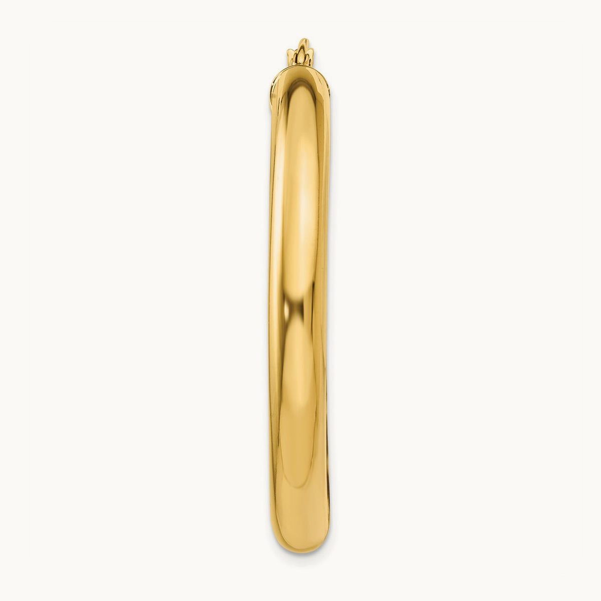 Single 14k Polished Tube Hoop Earring, 5mm