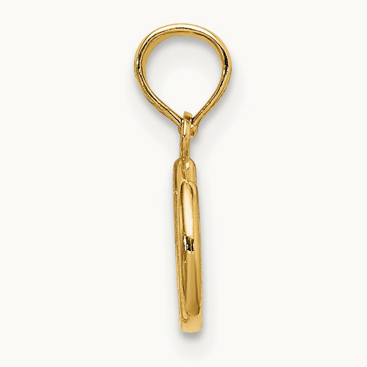 3-D Peace Symbol Charm — 14K Yellow Gold, 14mm