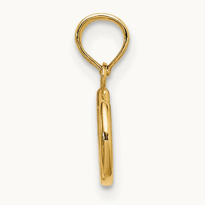 3-D Peace Symbol Charm — 14K Yellow Gold, 14mm