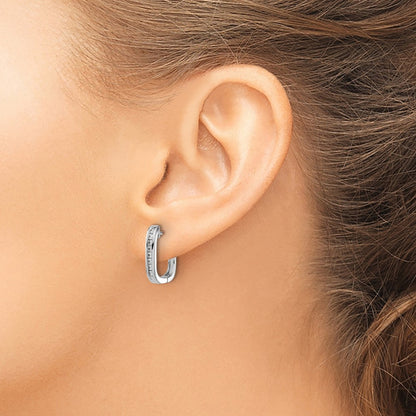 Diamond Complete Hinged Hoop Earrings — photo set