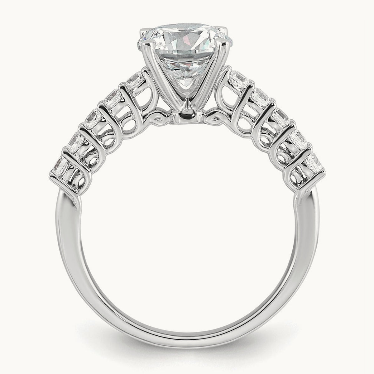 Round Engagement Ring, 2.00 ct tw Lab-Grown Diamond